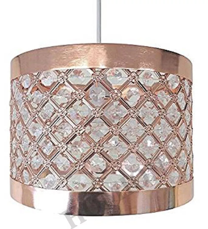 Modern Sparkly Ceiling Pendant Light Shade Jewel Lamp Easy Fit Fitting New