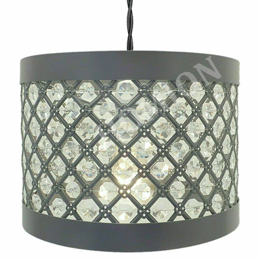 Modern Sparkly Ceiling Pendant Light Shade Jewel Lamp Easy Fit Fitting New