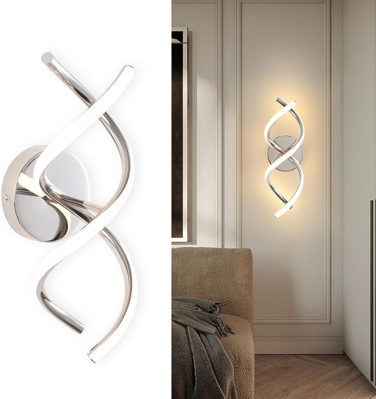 Modern Spiral LED Wall Lamp

