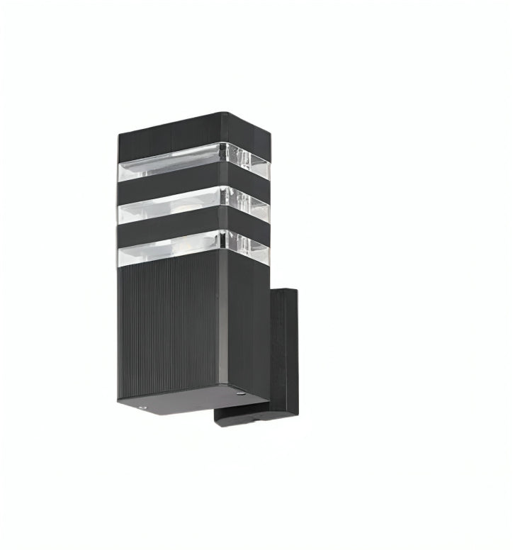 Modern Square LED Up/Down Wall Light, Waterproof Garden Sconce for Indoor and Outdoor Use, E27 Base