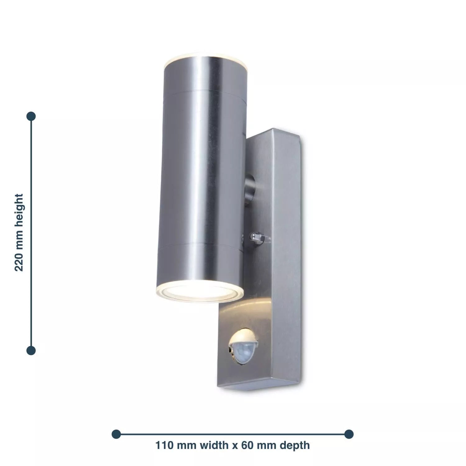 Side view of the up down outdoor wall light showcasing its sleek design


