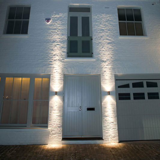 Modern Stainless Steel Up Down Double Wall Spot Light IP65 Outdoor - thelights4u.com