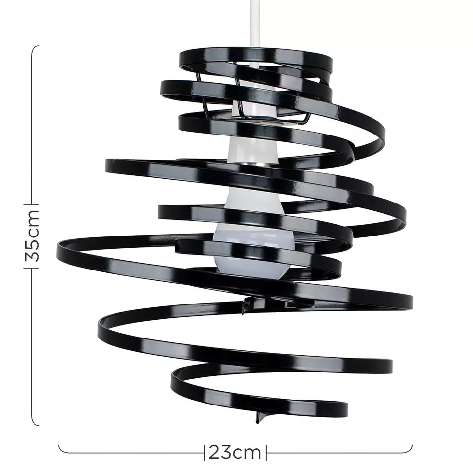 Bottom view of the sculptural swirl pattern