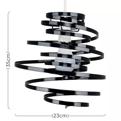 Bottom view of the sculptural swirl pattern