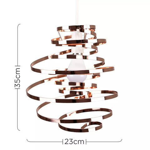 Compact swirl design suitable for smaller rooms