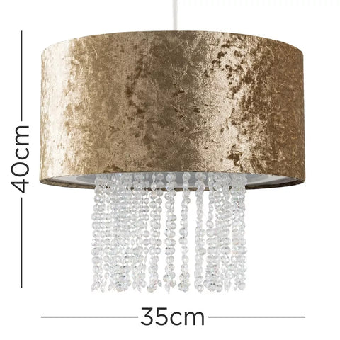Close-up of velvet fabric texture on ceiling light shade

