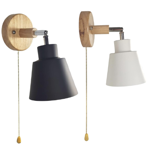 Wall sconce with a 350° adjustable lamp head for directional lighting