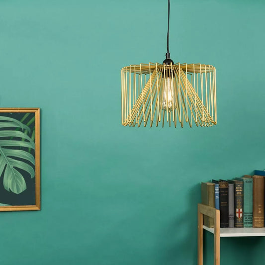 Modern Wire Cage Ceiling Pendant Light Shade Easy Fit Lampshade LED Bulb Lights
