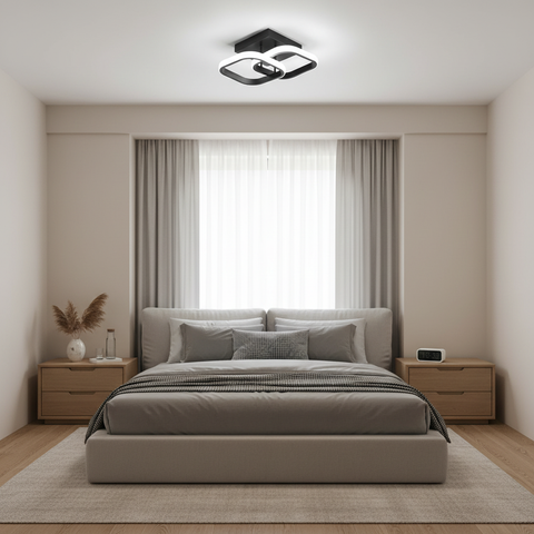 22W Modern LED Double Square Ceiling Light – Stylish Home Lighting