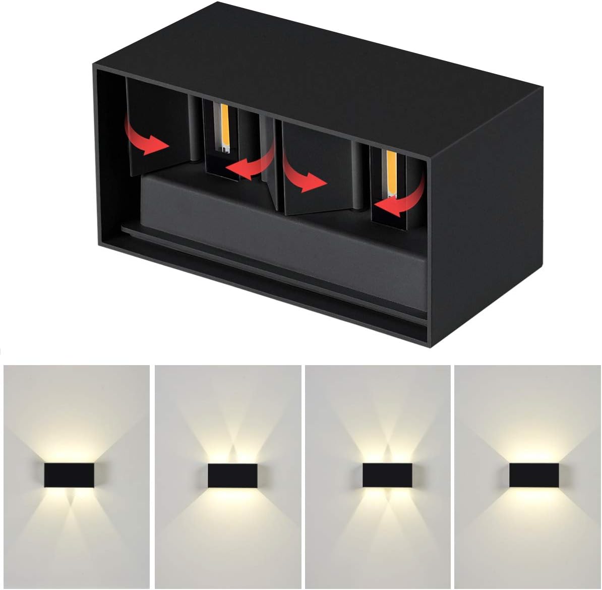 Modern black aluminum wall light

