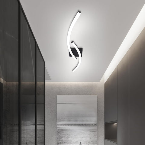 Modern ceiling light fixture in a minimalistic interior setting