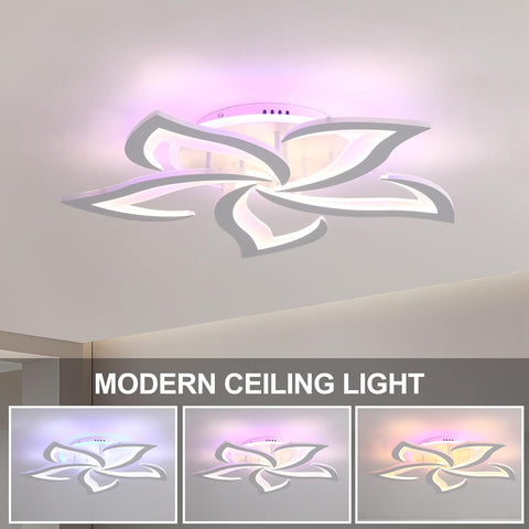 Modern ceiling light fixture with decorative design on a ceiling