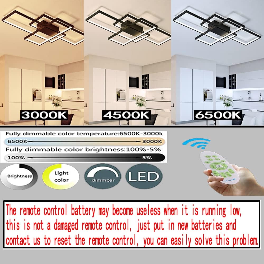 Modern ceiling light with dimming function

