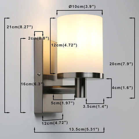 Modern farmhouse wall lamp with E27 socket

