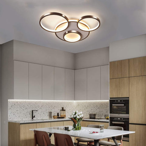 Modern kitchen with a ceiling light fixture