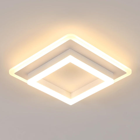 Modern square ceiling light fixture on a neutral background