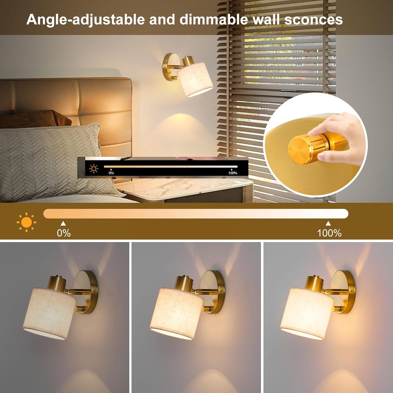 Modern vintage gold sconce

