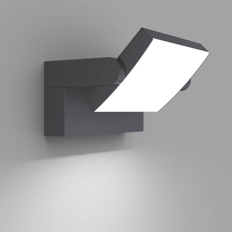 Modern wall-mounted light fixture on a gray background