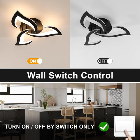Modern wall sconce with switch control feature, shown on a light gray background.
