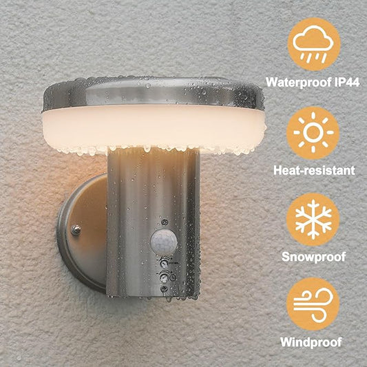 IP44 waterproof sensor light mounted near entrance

