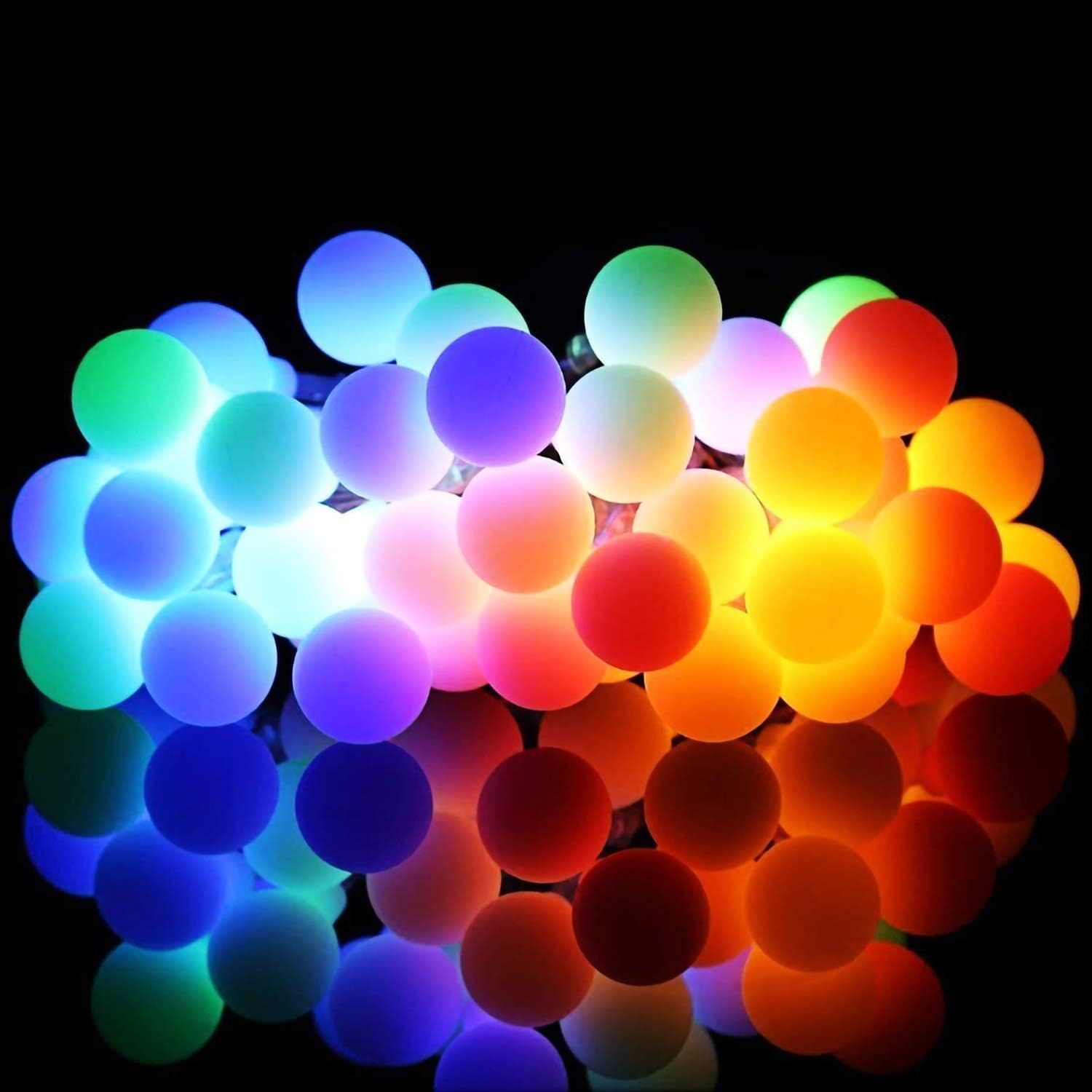 Fairy lights draped across a bookshelf

