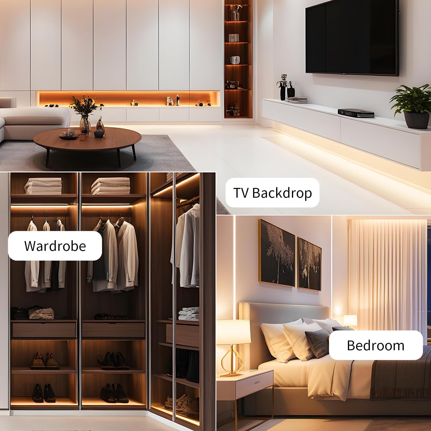 Neon LED strip under cabinet lighting