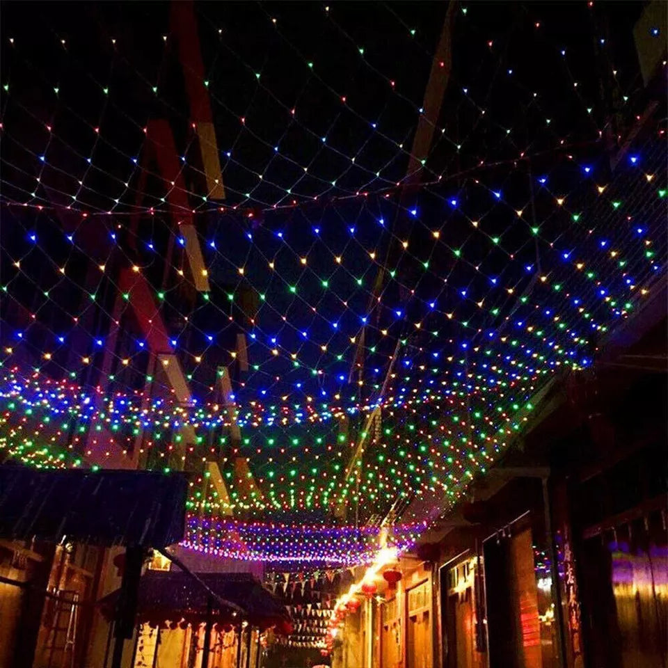 Net Lights Outdoor Indoor, 200 LED 3m x 2m Christmas Fairy Lights Plug-in IP67 Waterproof Mesh String Lights with 8 Light Modes/Timer/Remote, for Xmas Tree/Outside/Window/Garden Decorations
