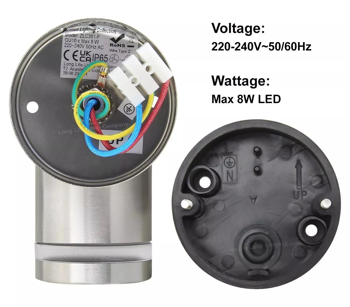 Modern Stainless Steel Outdoor Downward Wall Light in UK

