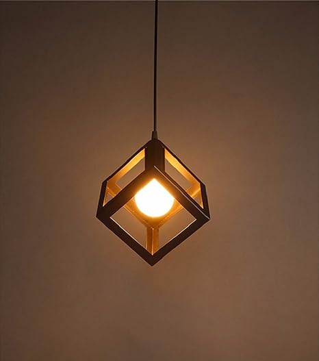 Black 60W Nordic Cube Style Pendant Lamp Shade in UK - Shop Now!