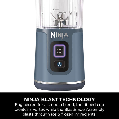 Ninja blender with control panel on a white background