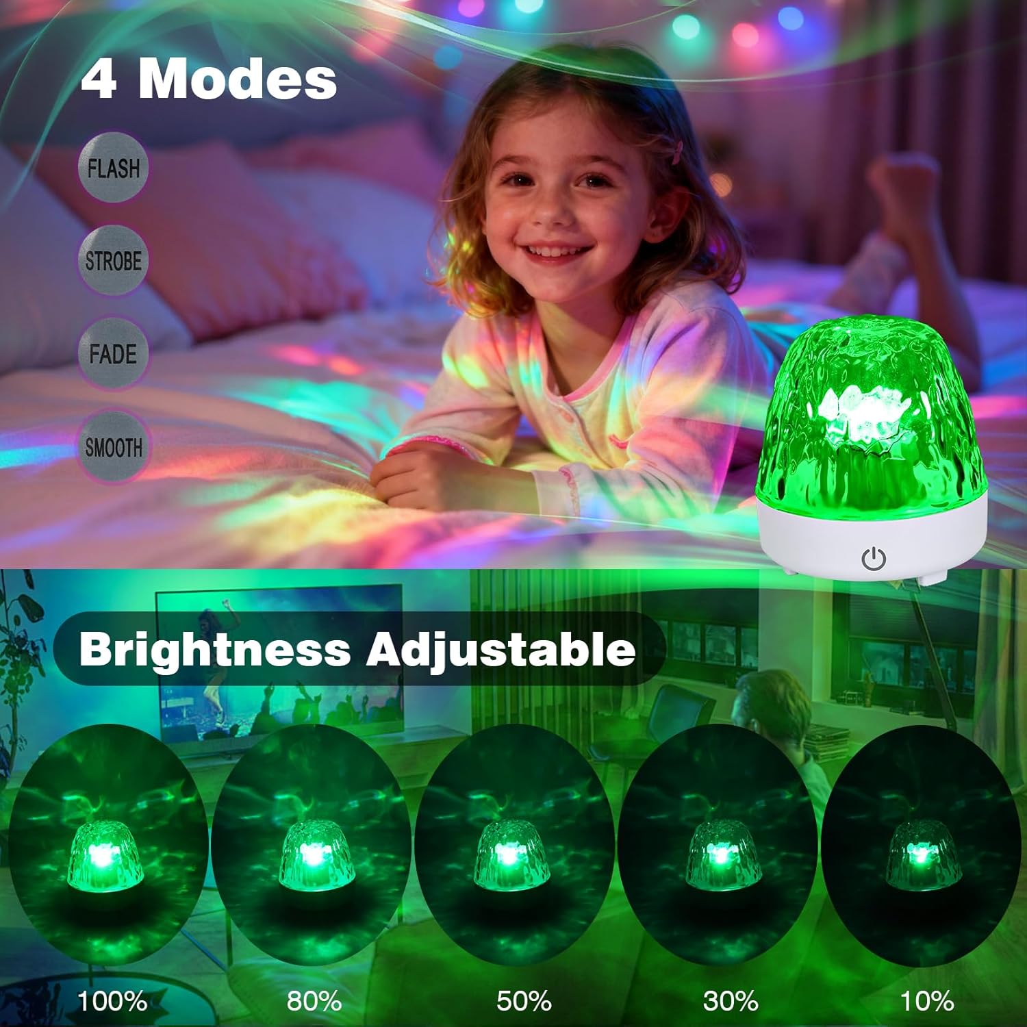 Ocean wave aurora projector for relaxing room decor