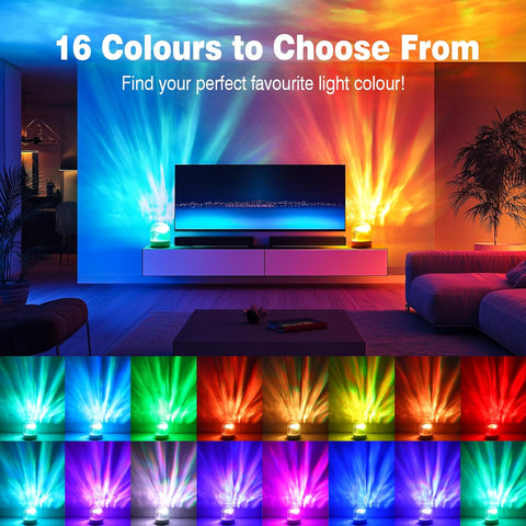 Ocean wave ceiling light projector for bedroom ambience