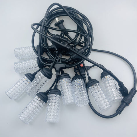 Outdoor Lights Mains Powered, 5meter LED S14 Garden Festoon String Lights 