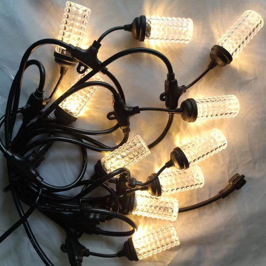 Outdoor Lights Mains Powered, 5meter LED S14 Garden Festoon String Lights with 10 LED Bulbs, Shatterproof Festoon Lights For Garden - thelights4u.com