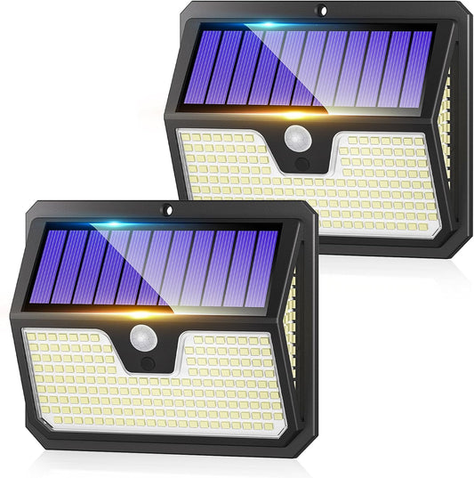 Outdoor Solar Lights, 238 LED Solar Security Lights and 3 Modes Motion Sensor 270° Wide Angle Solar Powered Lights IP65 Waterproof Solar Wall Light for Front Door, Yard, Garage, Garden (2 Pack)