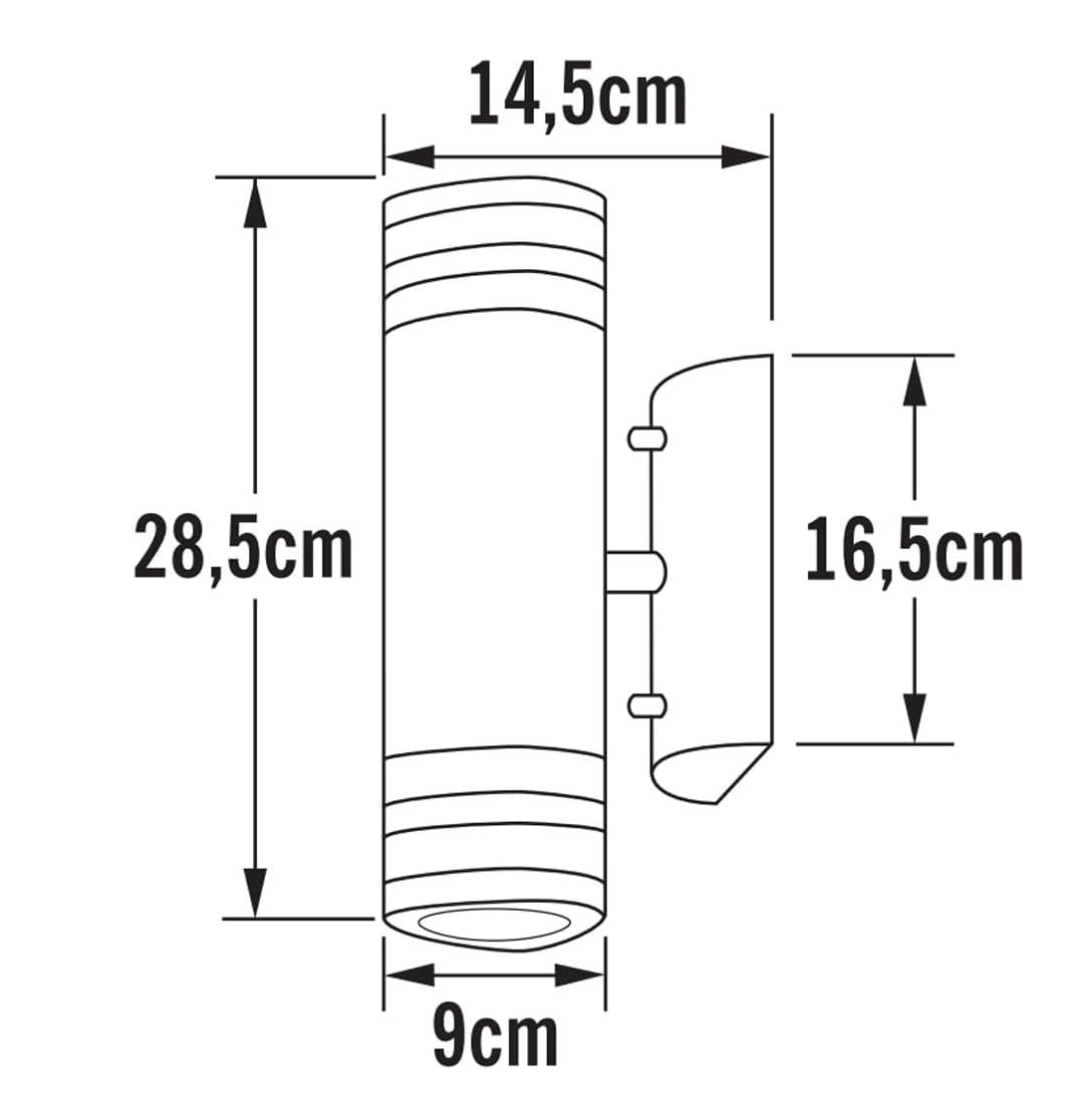 Outdoor Wall Lights Mains Powered/Modena Wall Light Double Up Down/2 x 35 W E27 Max Wall Lamp