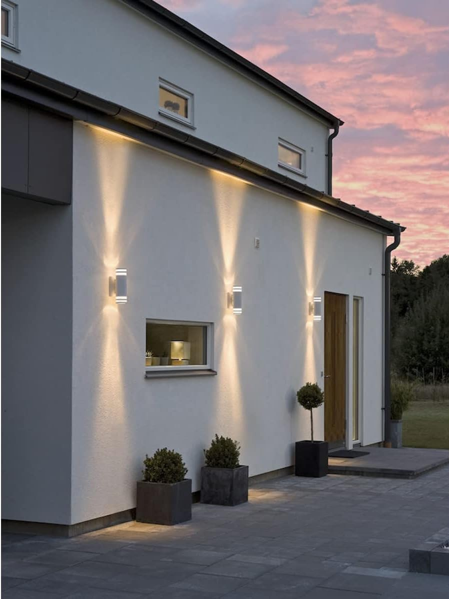 Outdoor Wall Lights Mains Powered/Modena Wall Light Double Up Down/2 x 35 W E27 Max Wall Lamp