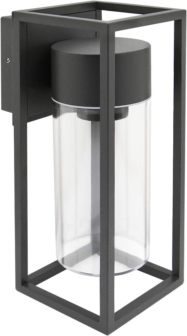 Outdoor garden wall light smoked grey

