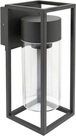 Outdoor garden wall light smoked grey

