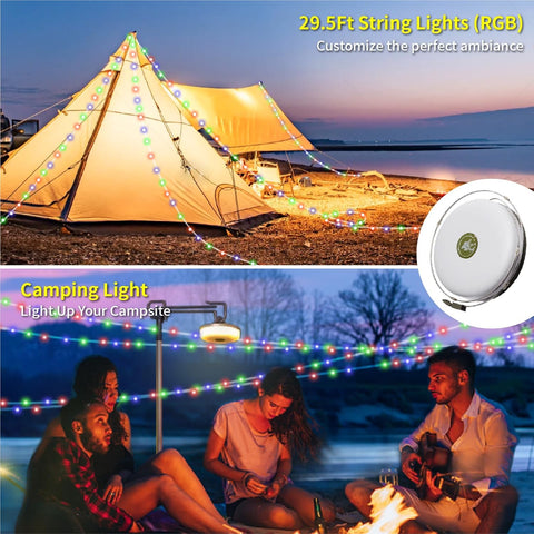 Outdoor party string lights rechargeable

