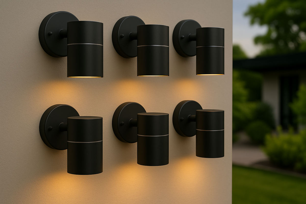 Outdoor waterproof wall lamp in black

