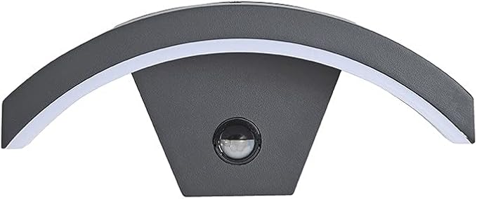 PIR Motion Sensor Integrated LED Outdoor Wall Light Security Lamp Black