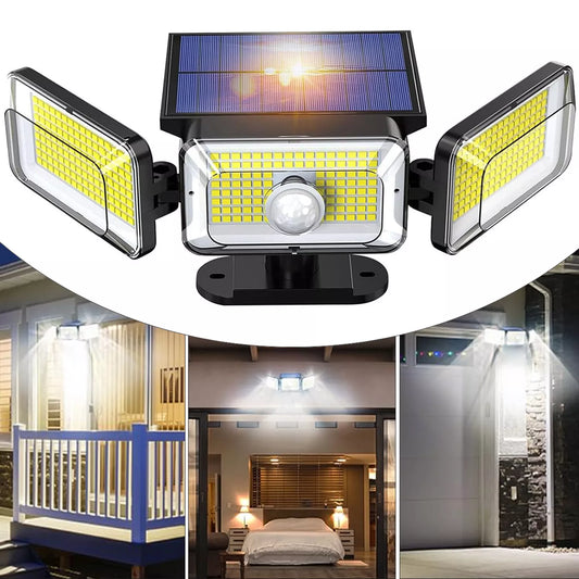 Solar Power Wall Light In UK – PIR Motion Sensor, Remote Control, IP65 Waterproof
