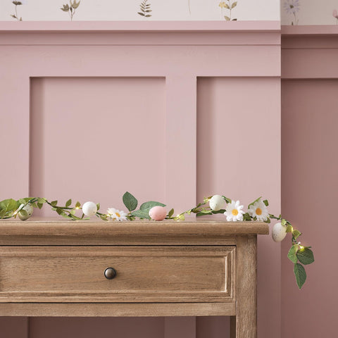 Pastel Easter egg LED garland for mantel décor