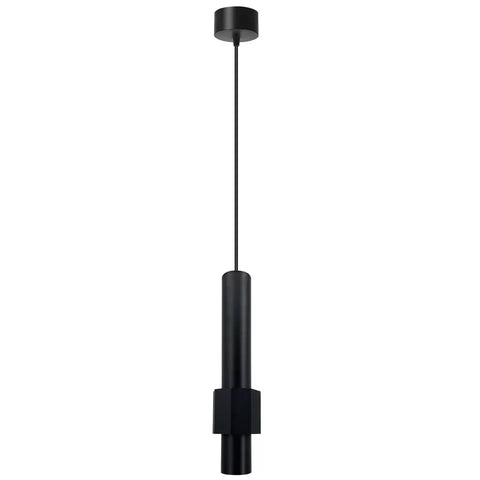 Elegant black and gold hanging light fixture in a restaurant


