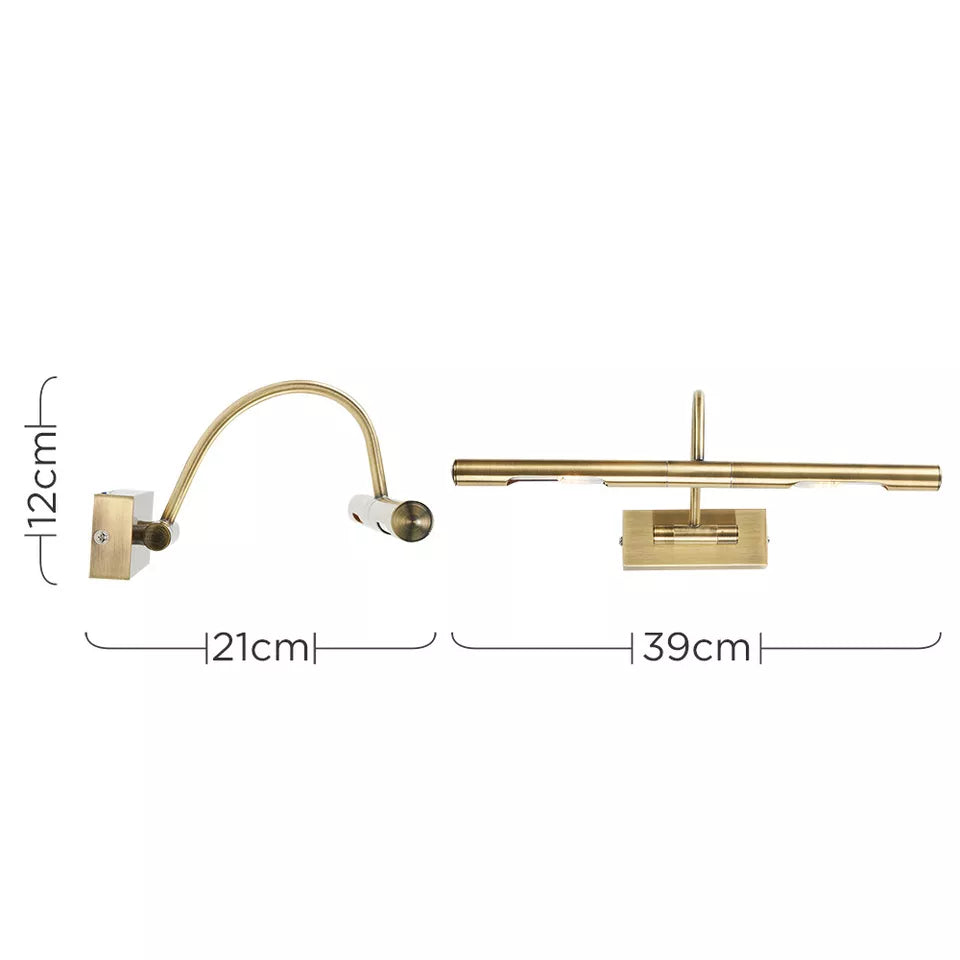 Mains powered LED twin light fitting UK

