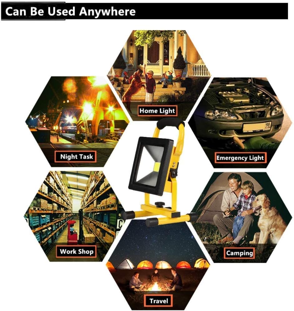 Portable battery floodlight IP65 waterproof

