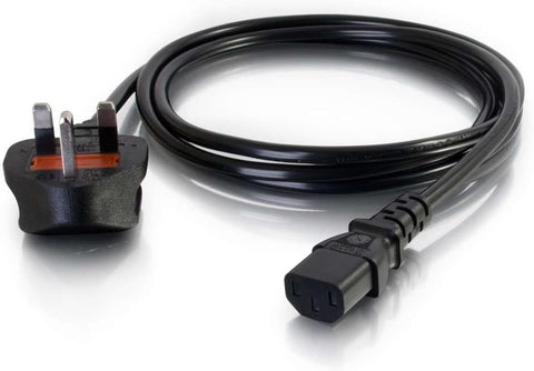 Power cable with plug on a white background