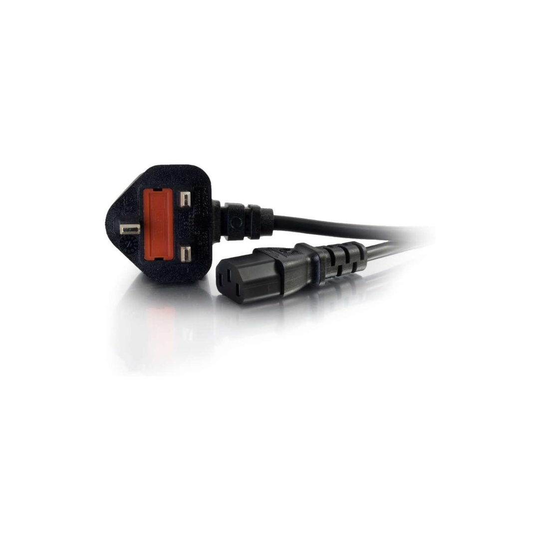 Power cord with plug on a white background
