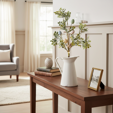 Pre-lit Easter egg sprig with micro LED lights